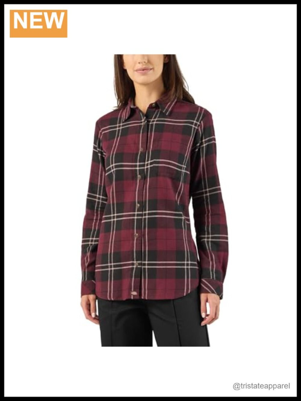 Women's Double Brushed 100% Cotton Plaid Flannel Button Down Long Sleeve Shirt